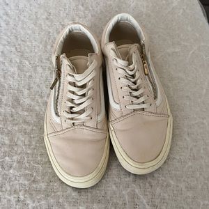 Light Pink / Cream leather Old school Vans